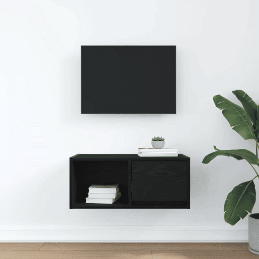 Móvel de TV - Modulo de TV - Armário de TV 60x31x25,5 cm derivados de madeira carvalho preto