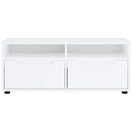 Móvel TV - Modulo de TV - Armário de TV VISNES derivados de madeira branco 100x40x38 cm