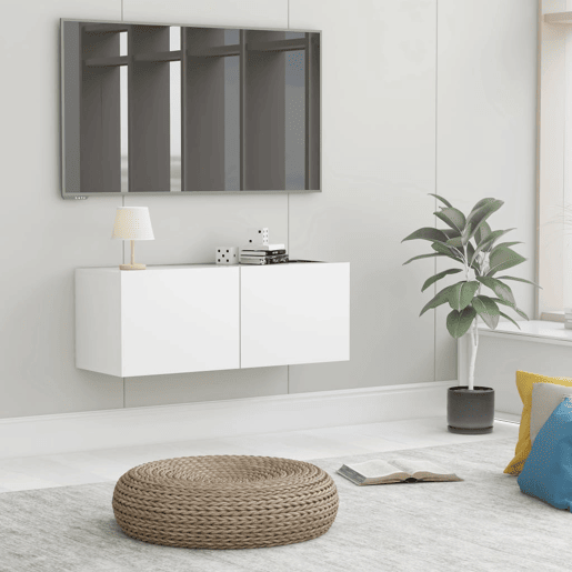 Móvel de TV - Modulo de TV - Armário de TV 80x30x30 cm derivados de madeira branco