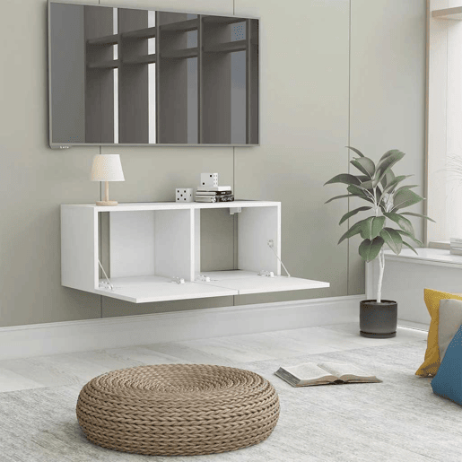Móvel de TV - Modulo de TV - Armário de TV 80x30x30 cm derivados de madeira branco