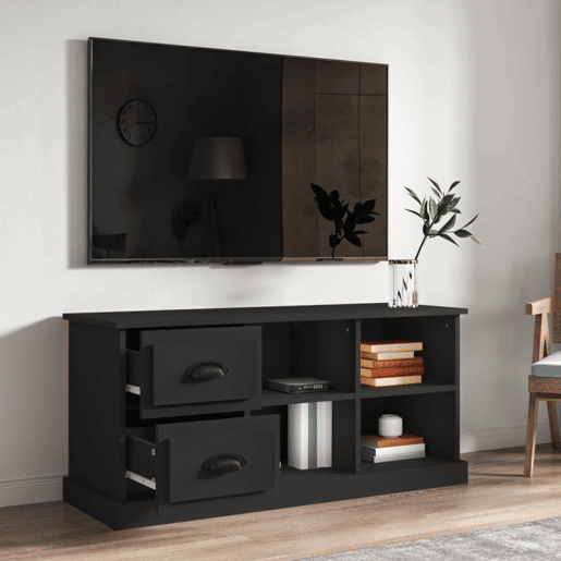 Móvel de TV - Modulo de TV - Armário de TV 102x35,5x47,5 cm derivados de madeira preto