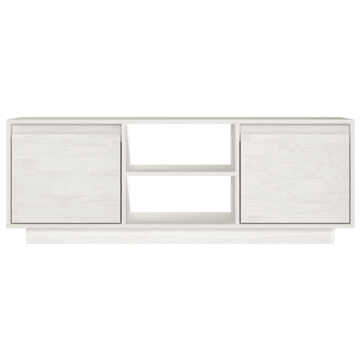 Móvel de TV - Modulo de TV - Armário de TV 110x30x40 cm madeira de pinho maciça branco