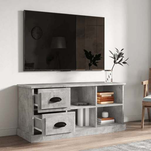 Móvel de TV - Modulo de TV - Armário de TV 102x35,5x47,5 cm derivados de madeira cinza cimento