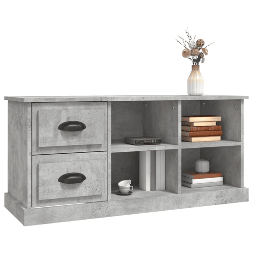 Móvel de TV - Modulo de TV - Armário de TV 102x35,5x47,5 cm derivados de madeira cinza cimento