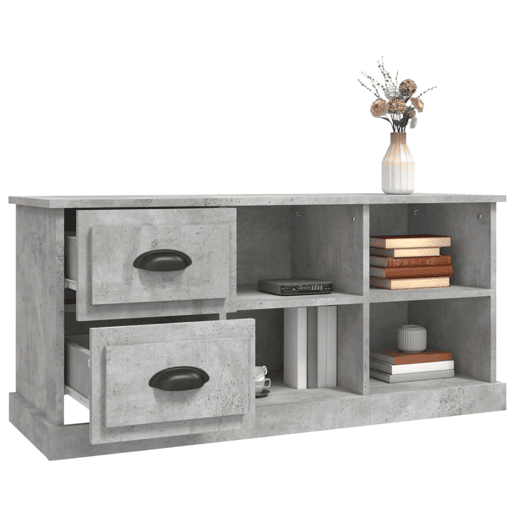 Móvel de TV - Modulo de TV - Armário de TV 102x35,5x47,5 cm derivados de madeira cinza cimento