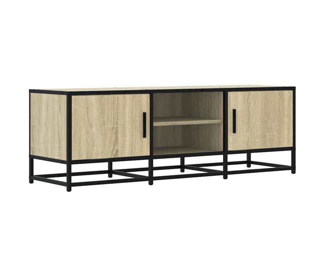 Mueble tv - mesa de tv metal y madera ingeniería roble sonoma 120x35x41 cm