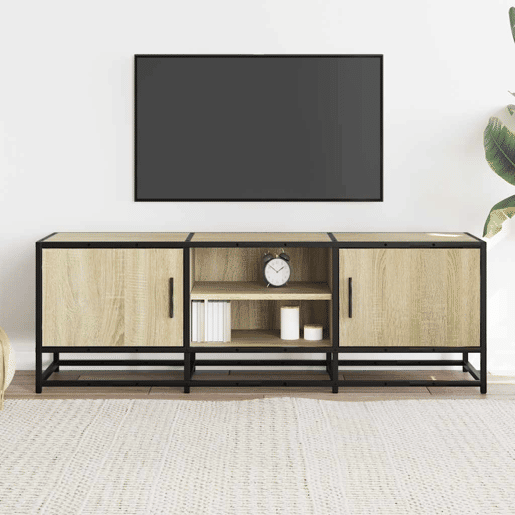 Móvel p TV, Armário de TV 120x35x41 cm deriv. madeirametal carvalho sonoma