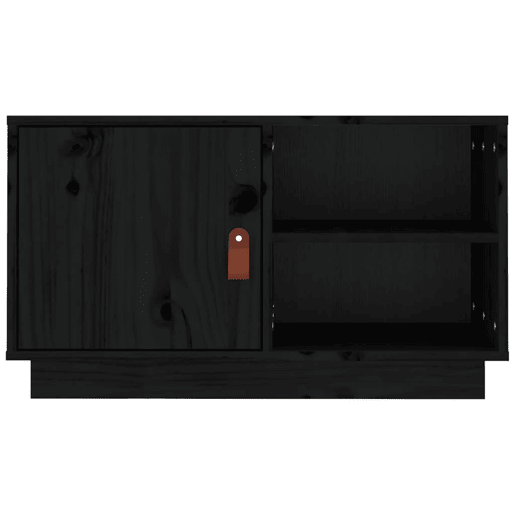 Móvel de TV - Modulo de TV - Armário de TV 70x34x40 cm madeira de pinho maciça preto