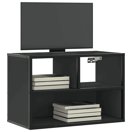 Móvel para TV - Móvel de TV - Armário de TV 60x31x39,5 cm derivados de madeirametal preto