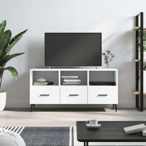 Móvel de TV - Modulo de TV - Armário de TV 102x36x50 cm derivados de madeira branco