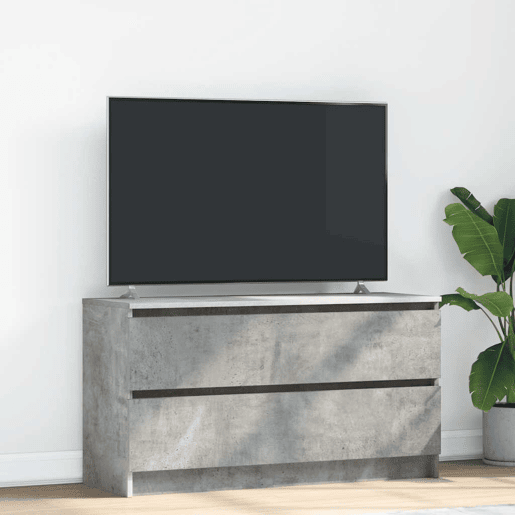 Móvel p TV, Armário de TV 100x35x54 cm madeira processada cinzento cimento