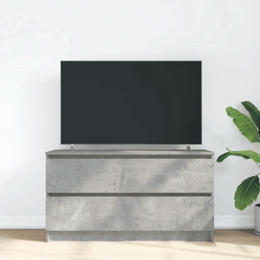 Móvel p TV, Armário de TV 100x35x54 cm madeira processada cinzento cimento