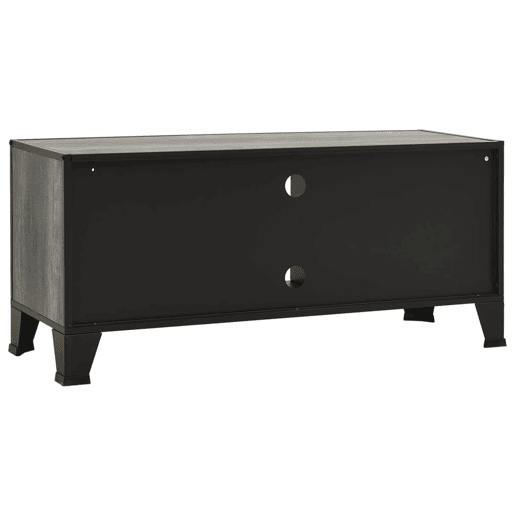 Móvel de TV - Modulo de TV - Armário de TV 105x36x47 cm metal e MDF cinzento