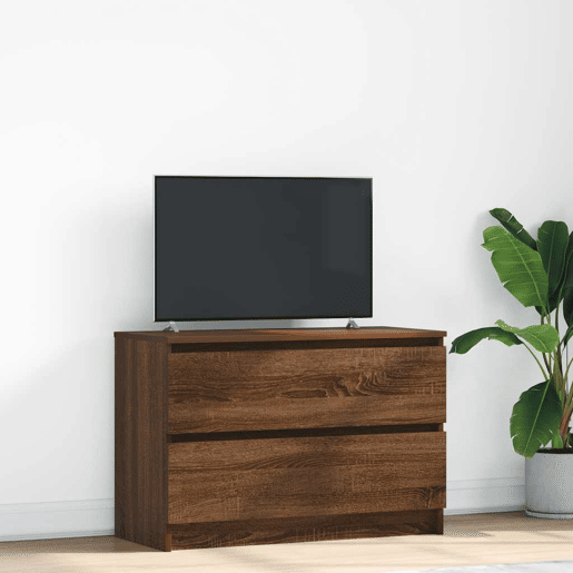 Móvel de TV - Modulo de TV - Armário de TV 80x35x54 cm derivados de madeira carvalho castanho