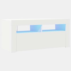 Móvel de TV - Modulo de TV - Armário de TV com luzes LED 90x35x40 cm branco