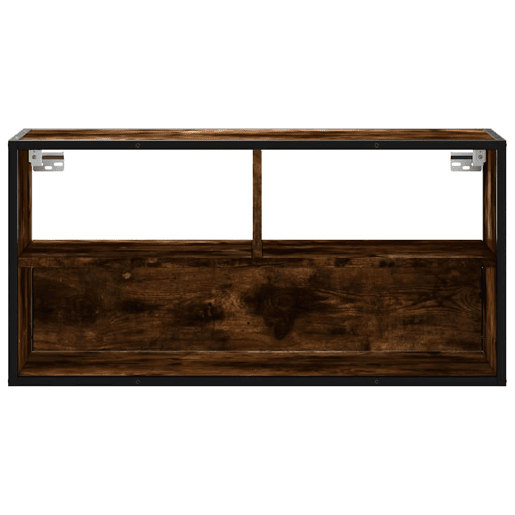 Móvel p TV, Armário de TV 80x31x39,5 cm deriv. madeirametal carvalho fumado