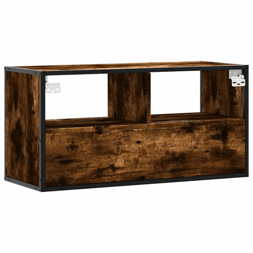 Móvel p TV, Armário de TV 80x31x39,5 cm deriv. madeirametal carvalho fumado