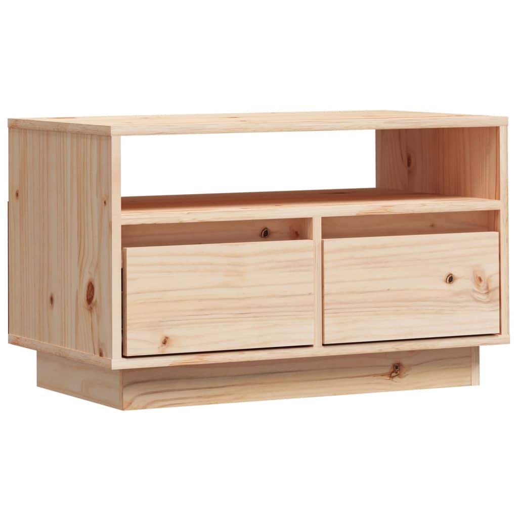 mueble tv - mesa de tv de madera maciza de pino 60x35x37 cm
