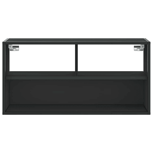Móvel para TV - Móvel de TV - Armário de TV 80x31x39,5 cm derivados de madeirametal preto