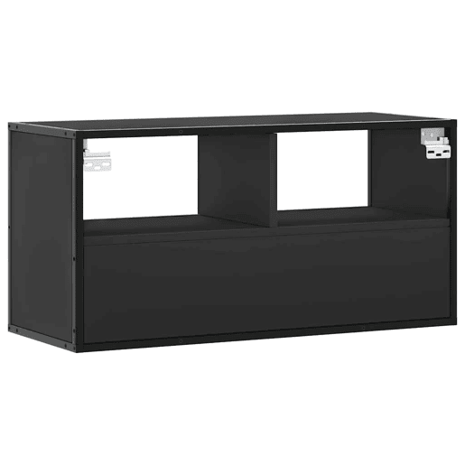 Móvel para TV - Móvel de TV - Armário de TV 80x31x39,5 cm derivados de madeirametal preto