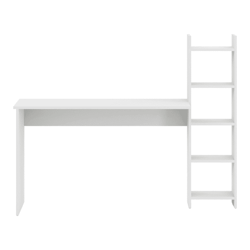 Secretária com prateleira Chagtuniejle 150x45x120 cm Branco en.casa