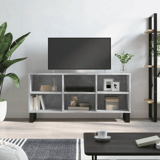 Móvel de TV - Modulo de TV - Armário de TV 103,5x30x50 cm derivados madeira cinzento cimento