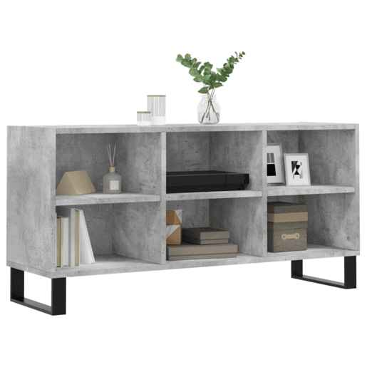 Móvel de TV - Modulo de TV - Armário de TV 103,5x30x50 cm derivados madeira cinzento cimento