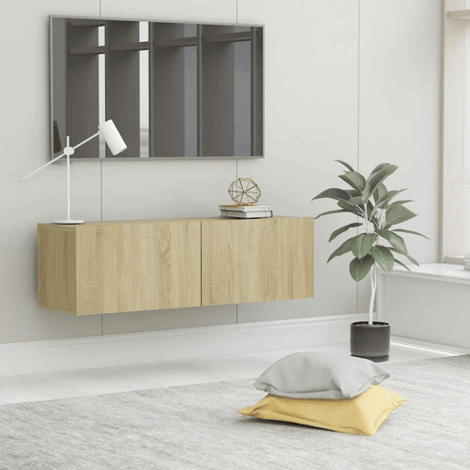 Móvel de TV - Modulo de TV - Armário de TV 100x30x30 cm derivados de madeira carvalho sonoma