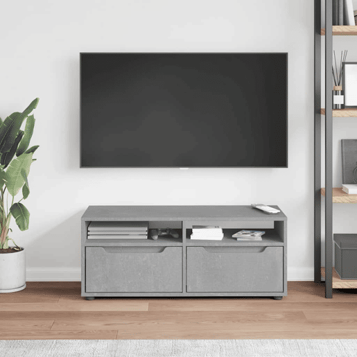 Móvel TV - Modulo de TV - Armário de TV VISNES derivados de madeira cinzento betão 100x40x38cm