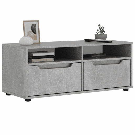 Móvel TV - Modulo de TV - Armário de TV VISNES derivados de madeira cinzento betão 100x40x38cm