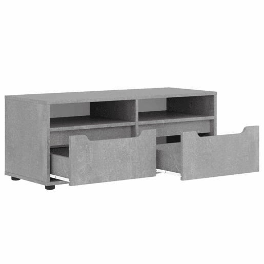 Móvel TV - Modulo de TV - Armário de TV VISNES derivados de madeira cinzento betão 100x40x38cm