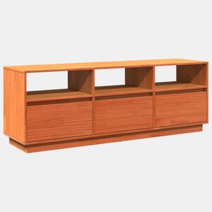 Móvel de TV - Modulo de TV - Armário de TV 140x37x50 cm madeira de pinho maciça castanho mel