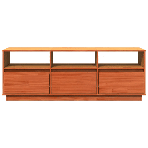 Móvel de TV - Modulo de TV - Armário de TV 140x37x50 cm madeira de pinho maciça castanho mel