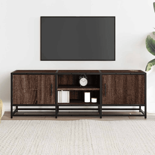 Móvel TV - Modulo de TV - Armário de TV 120x35x41 cm derivados madeirametal carvalho castanho