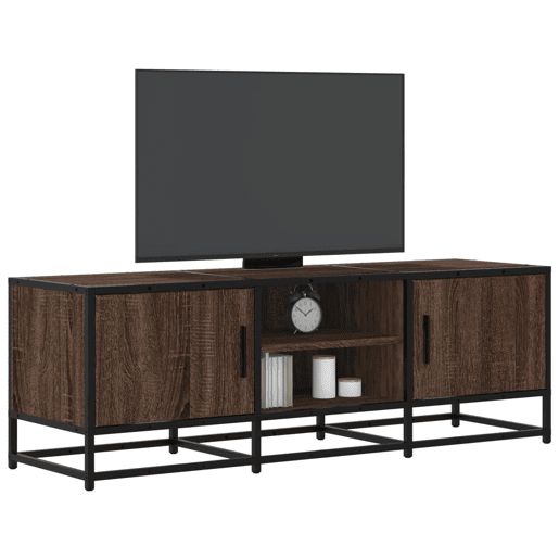 Móvel TV - Modulo de TV - Armário de TV 120x35x41 cm derivados madeirametal carvalho castanho