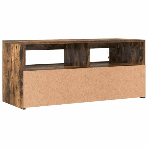 Móvel de TV - Modulo de TV - Armário de TV com luzes LED 90x35x40 cm carvalho fumado