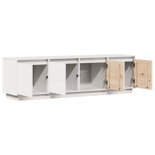 Móvel de TV - Modulo de TV - Armário de TV 156x37x45 cm madeira de pinho maciça branco