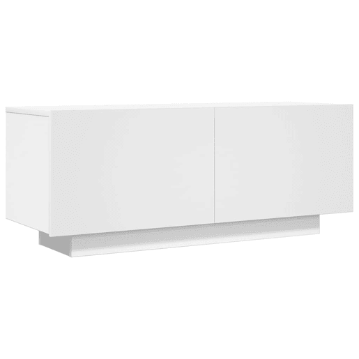 Móvel p TV, Armário de TV 100x35x40cm madeira processada branco
