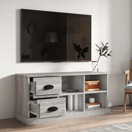 Móvel de TV - Modulo de TV - Armário de TV 102x35,5x47,5 cm derivados de madeira cinza sonoma