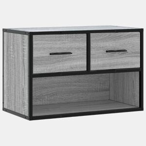 Móvel p TV, Armário de TV 60x31x39,5 cm deriv. madeirametal cinzento sonoma