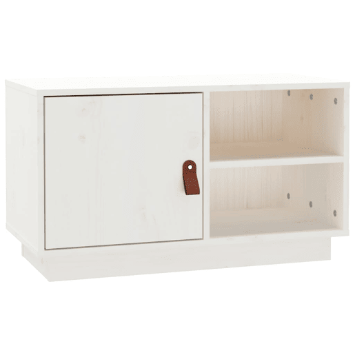 Móvel de TV - Modulo de TV - Armário de TV 70x34x40 cm madeira de pinho maciça branco