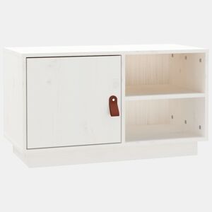 Móvel de TV - Modulo de TV - Armário de TV 70x34x40 cm madeira de pinho maciça branco