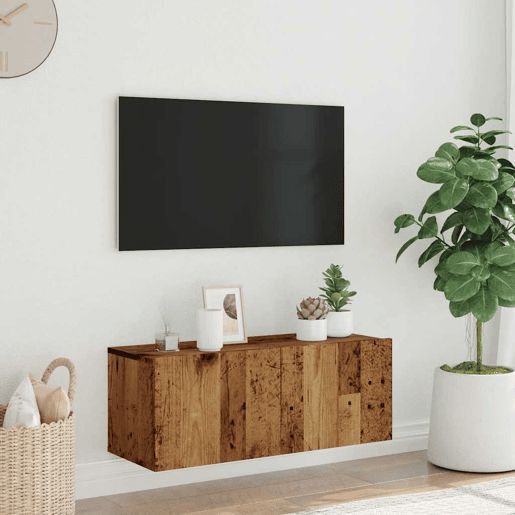 Móvel para TV - Móvel de TV - Armário de TV de parede derivados de madeira madeira velha