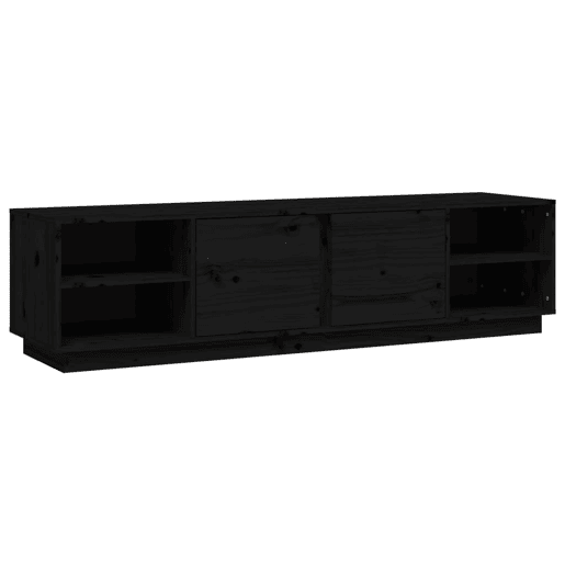 Móvel de TV - Modulo de TV - Armário de TV 156x40x40 cm madeira de pinho maciça preto