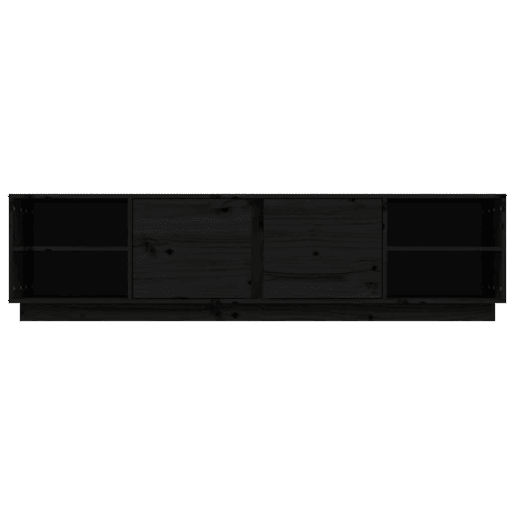 Móvel de TV - Modulo de TV - Armário de TV 156x40x40 cm madeira de pinho maciça preto