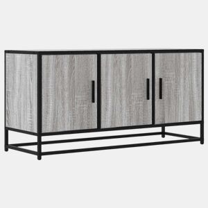 Móvel p TV, Armário de TV 100x35x50cm derivados madeirametal cinzento sonoma