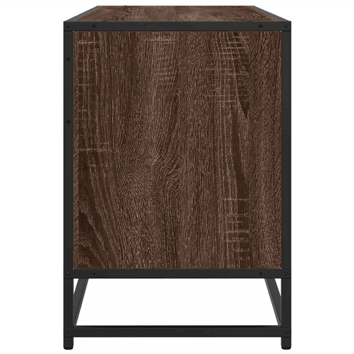 Móvel p TV, Armário de TV 100x35x50 cm deriv. madeirametal carvalho castanho