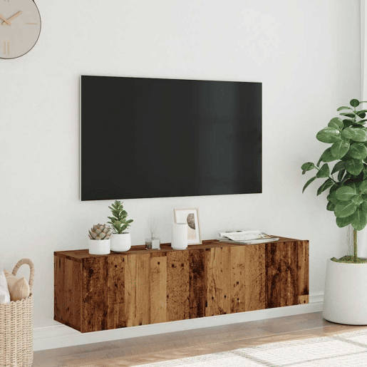 Móvel para TV - Móvel de TV - Armário de TV de parede derivados de madeira madeira velha