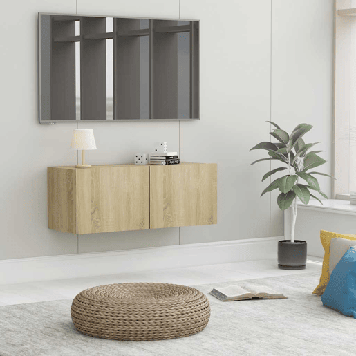 Móvel de TV - Modulo de TV - Armário de TV 80x30x30 cm derivados de madeira carvalho sonoma
