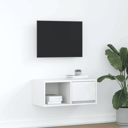 Móvel de TV - Modulo de TV - Armário de TV 60x31x25,5 cm derivados de madeira branco
